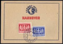 Letzttags Sonderkarte Kennbuchst. d 969-970 EXPO Hannover 1948