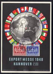 Gedenkblatt Globus Kennb. d  969-970 EXPO Hannover 1948