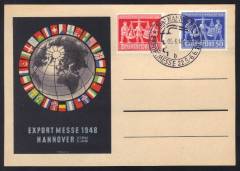 970a PF III a. Sonderkarte Kennbuchst. b 969-970 EXPO Hannover 1948