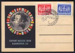 970a PF IV a. Sonderkarte Kennbuchst. b 969-970 EXPO Hannover 1948