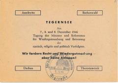 GS P954 + ZD, Tegernsee, Minister f. Widergutmachung 1946, Typ 3