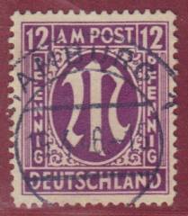 Bizone Nr. 15a Az gepr. BPP Vollstempel HAMBURG