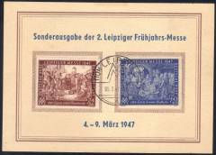 941 C + 942 A auf Leipziger-Messe-Sonderkarte, gepr. Schlegel BPP