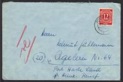 Frühverwendung: Fernbrief mit EF Nr. 919a, DRESDEN - LENGLERN/Harste-Land 16.02.46