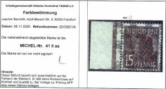 Bizone Nr. 41 II aa SR L, Befund ArGe