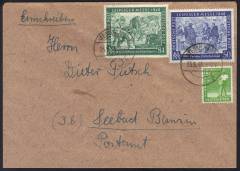 Mecklenborg-Vorpommern Stempel: Ortsbrief SEEBAD BANSIN 23.5.48