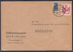 Franz. Zone Auslandskarte - Türkei Baden Nr. 3 MiF NEUSTADT 24.12.1947