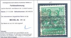 Bizone Nr. 51 I d Vollstempel, Befund ArGe + Schlegel BPP!!!RRR