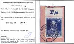 964b P OR Vollstempel SCHWARZENBACH, Befund ArGe !!!RRR