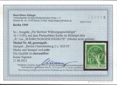 Berlin Nr. 68 IV Vollstempel BERLIN, Befund Schlegel BPP, Neuer PF!!!RRR