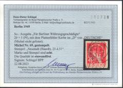 Berlin Nr. 69 I Vollstempel NEUSTADT, Befund Schlegel BPP, Neuer PF!!!RRR