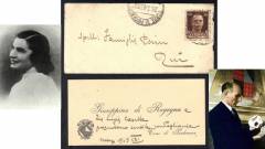 Social Philately: Calling card countess Giuseppina di Ragogna in a little lady letter Italy Torre the Pordenone 1943 