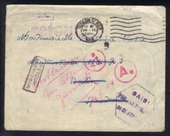 Social Philately: Letter to the forced labor convict camp Berlin-Spandau, France 1944 return 