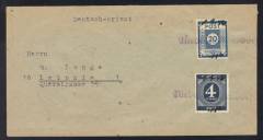 Ersttagsverwendung Nr. 914 Notstempel Niedercunnersdorf - Leipzig 01.03.46