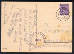Frühverwendung Nr. 916 auf Wendelstein-AK von Brannenburg - Eggenfelden 26.02.46 + Zensur A-1b