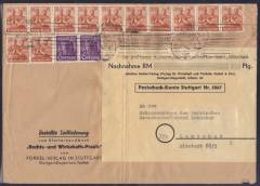 Mischsendung 300Pfg Währungsreform 10-fach West Stuttgart 23.6.48!!!RRR
