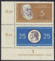 DDR Nr. 795-798 EUL, S Zd 12 mit DV