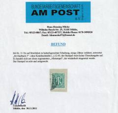 Bizone Nr. 31 Dz, ArGe Befund Mücke