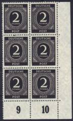 912a 6er P EUR mit Druckkeil F 79/89 (1) + F 90 aus HAN 4014.46-1!!!RRR