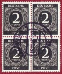 912a PF F28 4er-Block Vollstempel HAMBURG