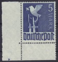 962a Pl.-Nr. 1 P EUL, vom Papierbahnrand!!