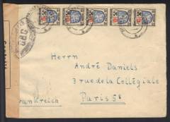 Zensurbrief franz. Zone F-12/F-102 mit MeF Nr. 7 SCHWENNINGEN 4.4.46 - Paris!! Früh RRR