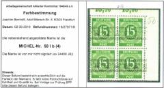 Bizone Nr. 58 I b 4er P EOR, gepr. Schlegel BPP + Befund ArGe!!!RRR