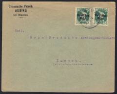 DR Nr. 126 MeF Auslandsbrief AUBING - Schweiz 14.4.21