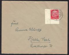 DR Nr. 519 Platte EUL auf Fernbrief BRAUNLAGE - HALLE 26.7.39