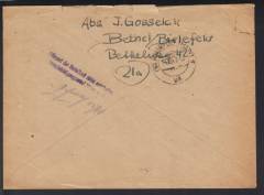 Postablagebeleg 13.10.47 Einschreiben Brackwede - Frankfurt / Main!!