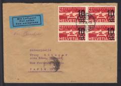 Luftpostbrief 1936 Schweiz - Paris MeF Nr. 291