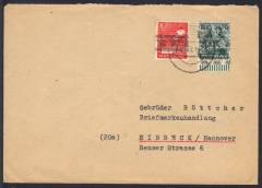 Bizone Nr. 38 I aa auf Fernbrief BAD NENNDORF 17.8.48, farbb. ArGe Bernhöft