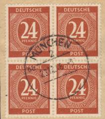 925a 4er-Block Vollstempel