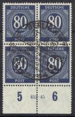 935a HAN 452.45, 4er-Block Vollstempel BERLIN 11.2.46