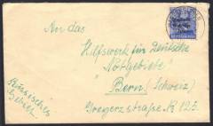 SBZ Auslandsbrief - Schweiz All. Ausg. Nr. 194 EF Wandersleben 18.10.48