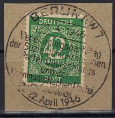 930 mit SST BERLIN a. Briefstück (4), gepr. Schlegel BPP