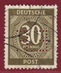 928a mit Firmenlochung / Perfin E.F.